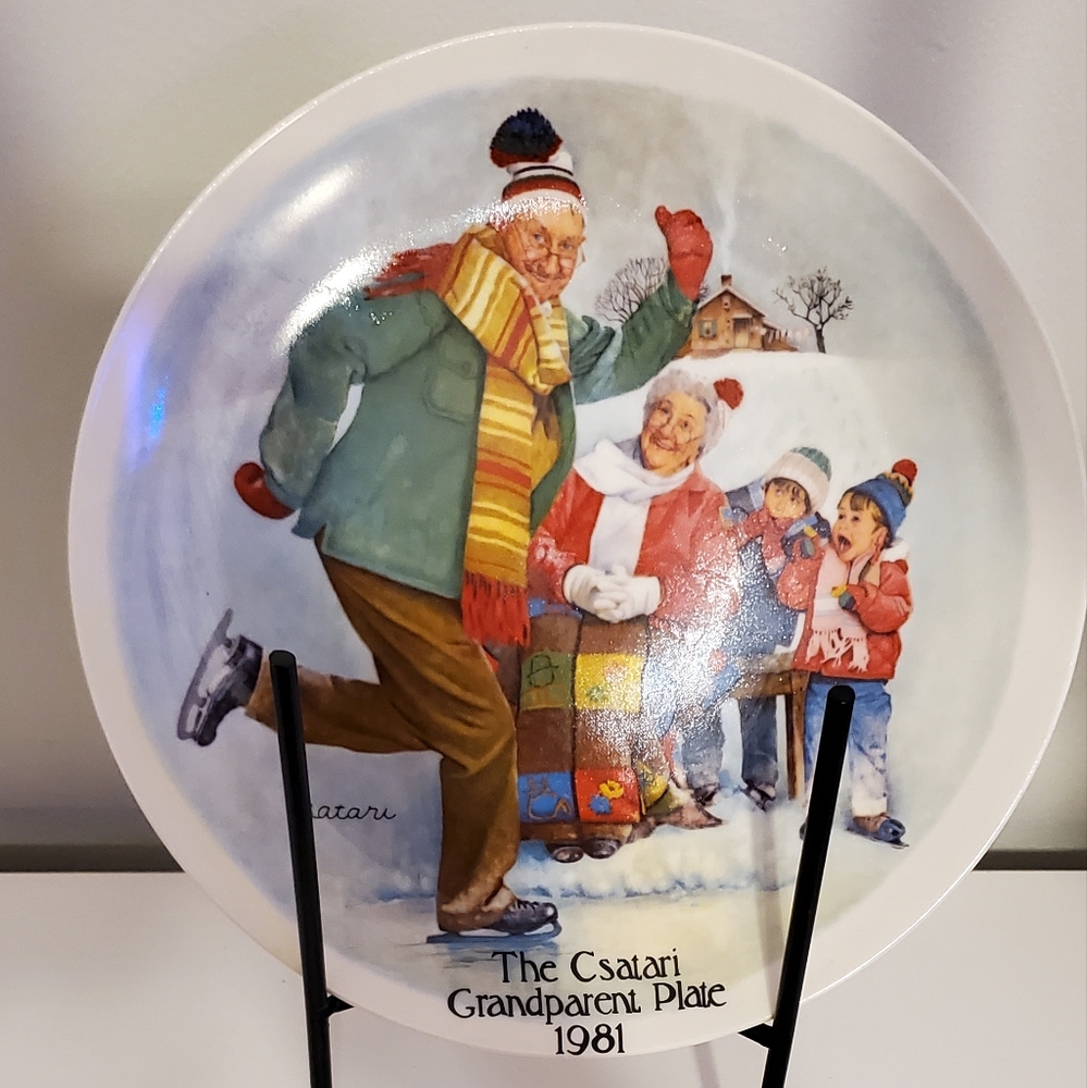 The Csatari Grandparent 1981 Christmas Collector Plate